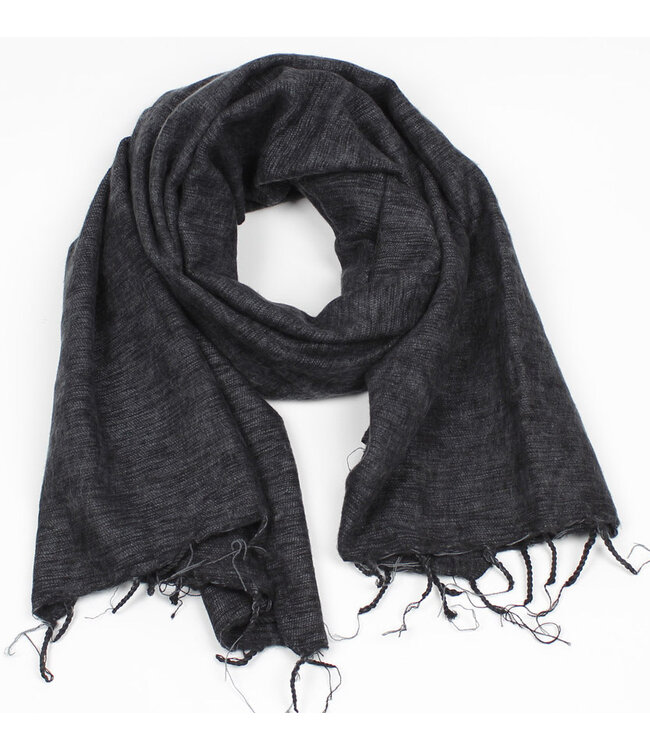 Shawl 180x80 cm (wool-look) darkgrey