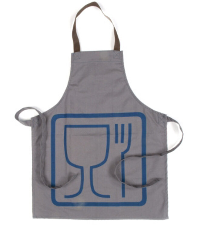 Keukenschort Picto grijs-blauw - Food Safe