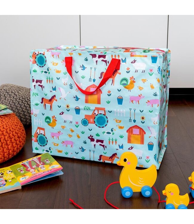 Big storage bag Farmyard - recycled plastic 55cm