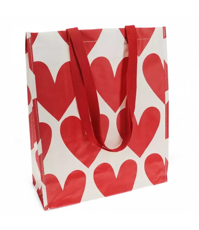 Shopper 40 x 34 cm recycled plastic  - Hearts