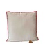 Pillow with crochet flower garden. beige 45 x45cm