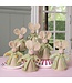 Felt egg warmer - Easter decoration - bunny with flowercoat