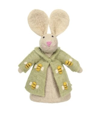 SjaalmetVerhaal Felt egg warmer - Easter bunny with flower coat - assorti