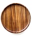 Wooden plate 20 cm round with border
