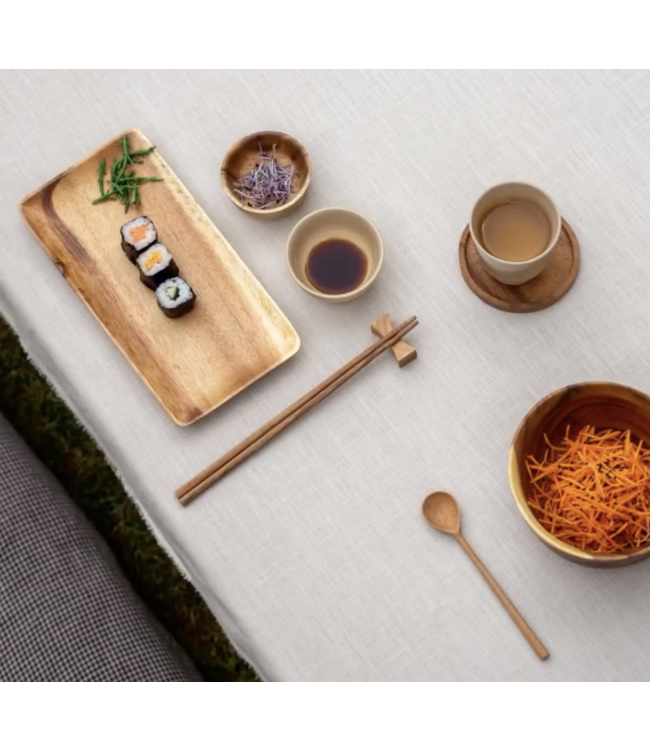 Houten onderzetter 8 cm acacia