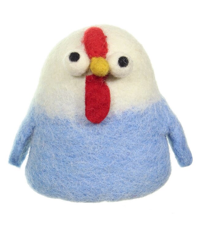 Vilten eiwarmer - gekke Kip - keuze uit 6 kleuren