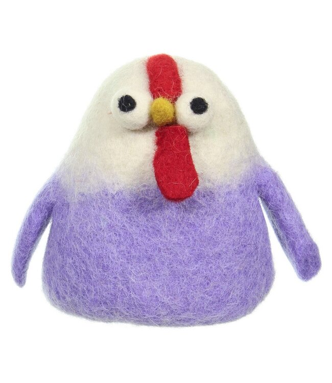 Vilten eiwarmer - gekke Kip - keuze uit 6 kleuren