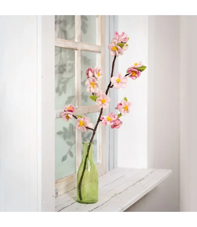 Felt twig - Apple blossom - length 50 cm