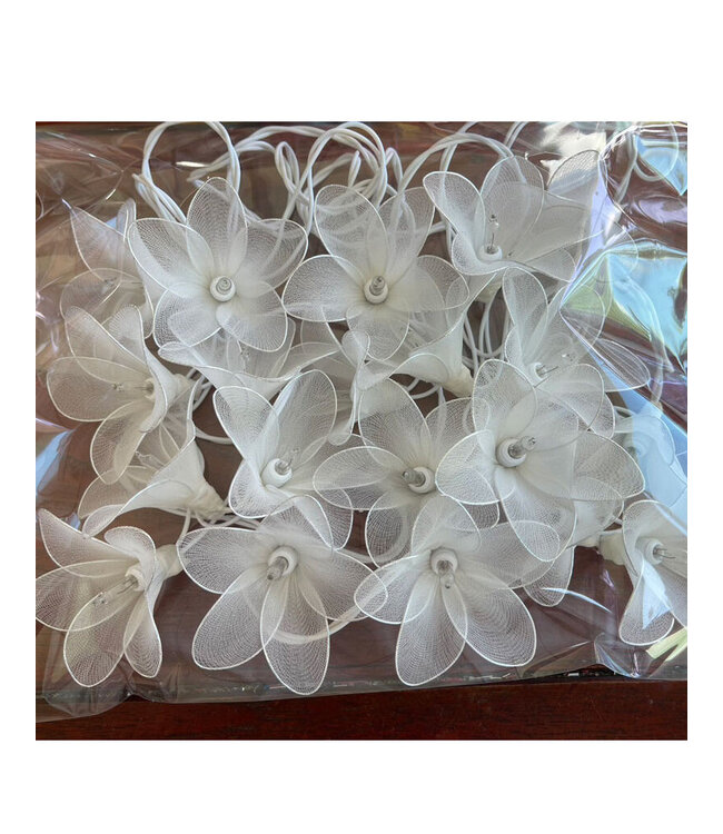 Light string with daisies 3 metres - white