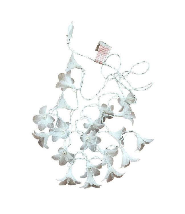 Light string with daisies 3 metres - white