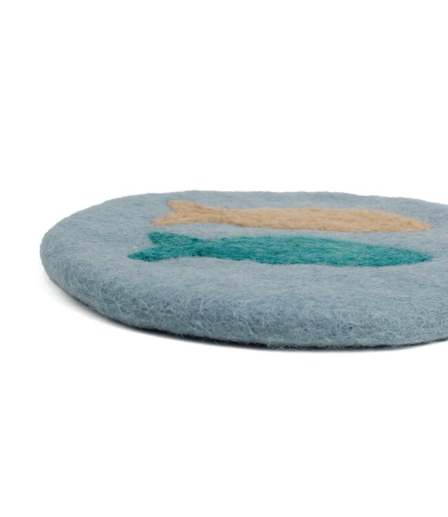Onderzetter glad vilt rond D20 cm - Beachlife