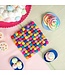 Felt coaster squared multicolour 20x20 cm - bright