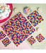 Felt coaster squared multicolour 20x20 cm - bright