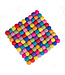 SjaalmetVerhaal Onderzetter vilt vierkant multicolour 20x20 cm - fel