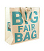 Shopper Big Fair Bag canvas blauw - 40x40cm