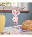 Felt hanger Easter rabbit - with daffodil - div. kleuren