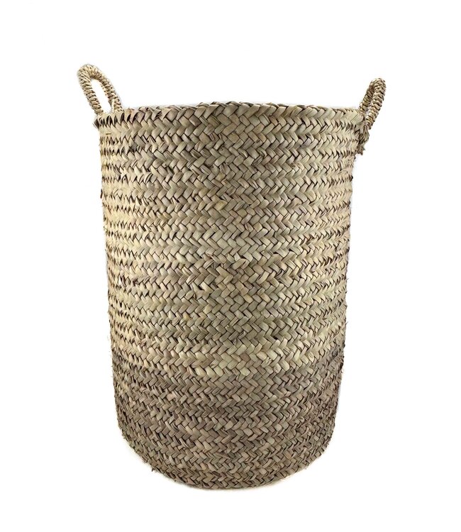 Mand grof palmblad rond D40 x H37 cm