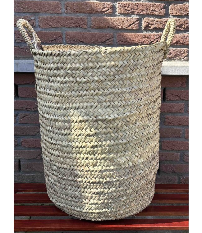 Mand grof palmblad rond D40 x H37 cm