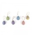 Set of 6 felt pastel coloured Earter eggs hangers 5x4cm