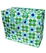 Big storage bag recycled plastic Daisy blue-green 55cm