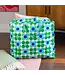 Big storage bag recycled plastic Daisy blue-green 55cm