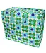 Big storage bag recycled plastic Daisy blue-green 55cm