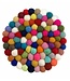 Felt round coaster - multicolour - D20xh2cm