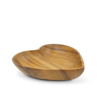 Kinta Wooden bowl heart shape D25 x H7cm