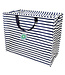 Big storage bag recycled plastic - Nautical stripes 55cm