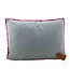 Pillow crochet flowers Denim blue with pink, red, yellow flowers 35x50cm