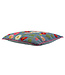 Pillow crochet flowers Denim blue with pink, red, white flowers 60x60cm
