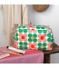 Toiletry bag L29xW11xH16,5 cm oilcloth | Daisies pink-green
