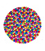 SjaalmetVerhaal Felt round coaster/ cushion multicolour D40 cm - bright