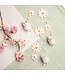 SjaalmetVerhaal Vilten slinger Schapen en margrietjes -  150 cm