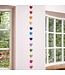 Felt garland - 12 hearts multicolour - length 150 cm
