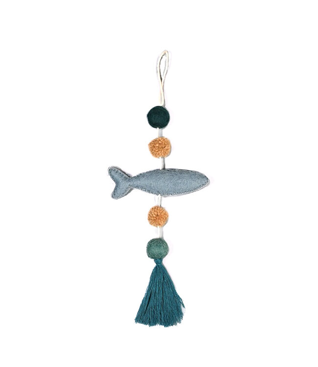 Felt hanger Fish blue - 30 cm