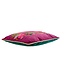 Cushion velour fuchsia crochet flower heart 45x45cm