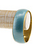 Armband koperkleur - turquoise 2,5cm