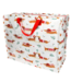 Grote opbergtas XL Teckels Kerst gerecycled plastic 55 cm