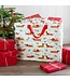 Grote opbergtas XL Teckels Kerst gerecycled plastic 55 cm