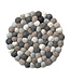 Felt round coaster - Greys - D20xh2cm