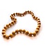 Ketting houten kralen 2 cm - geel