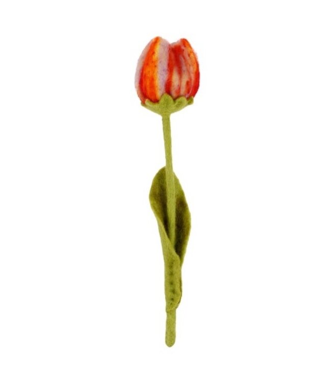 Felt tulip - length 31 cm - pastel assorti
