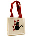 Felt girls white handbag with cat