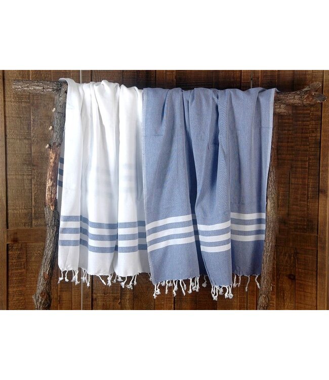 Hammam towel XL 2x3 stripes deep purple 220x160cm