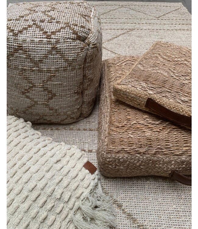 Pouf seagrass squared - 40x40x40cm natural ecru