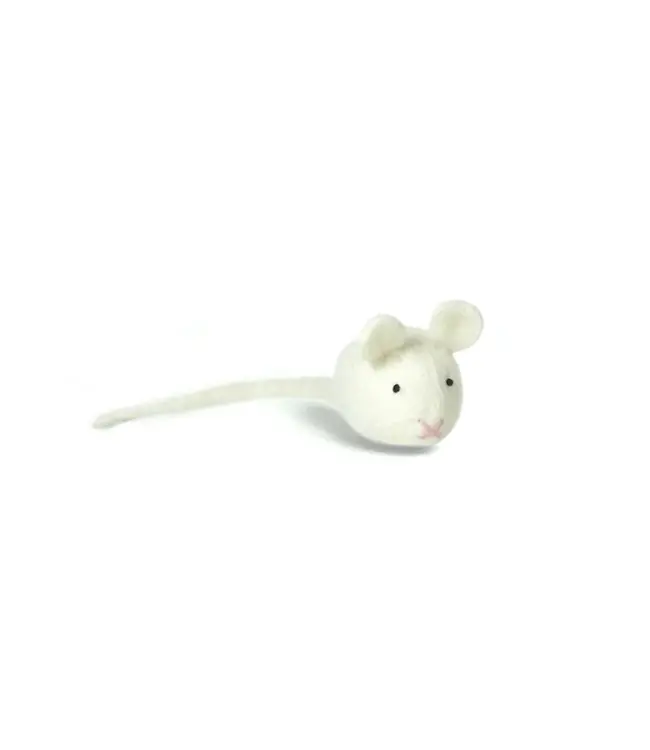 Felt mouse in grey or white
