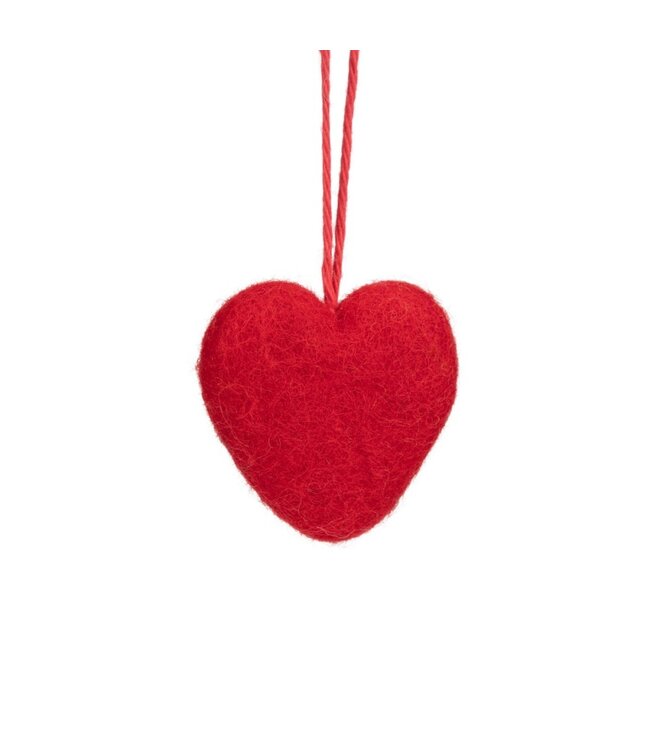 Vilten hanger hartvorm- 5,5x6x1 cm