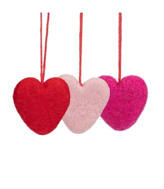 SjaalmetVerhaal Felt hanger - heart shape 5,5x6x1 cm