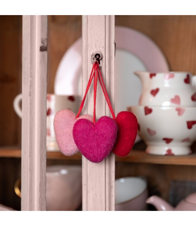 Vilten hanger hartvorm- 5,5x6x1 cm